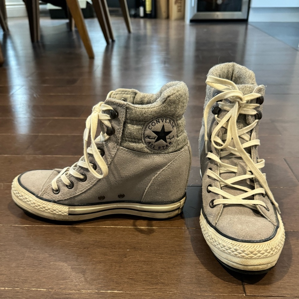Converse heeled sneakers